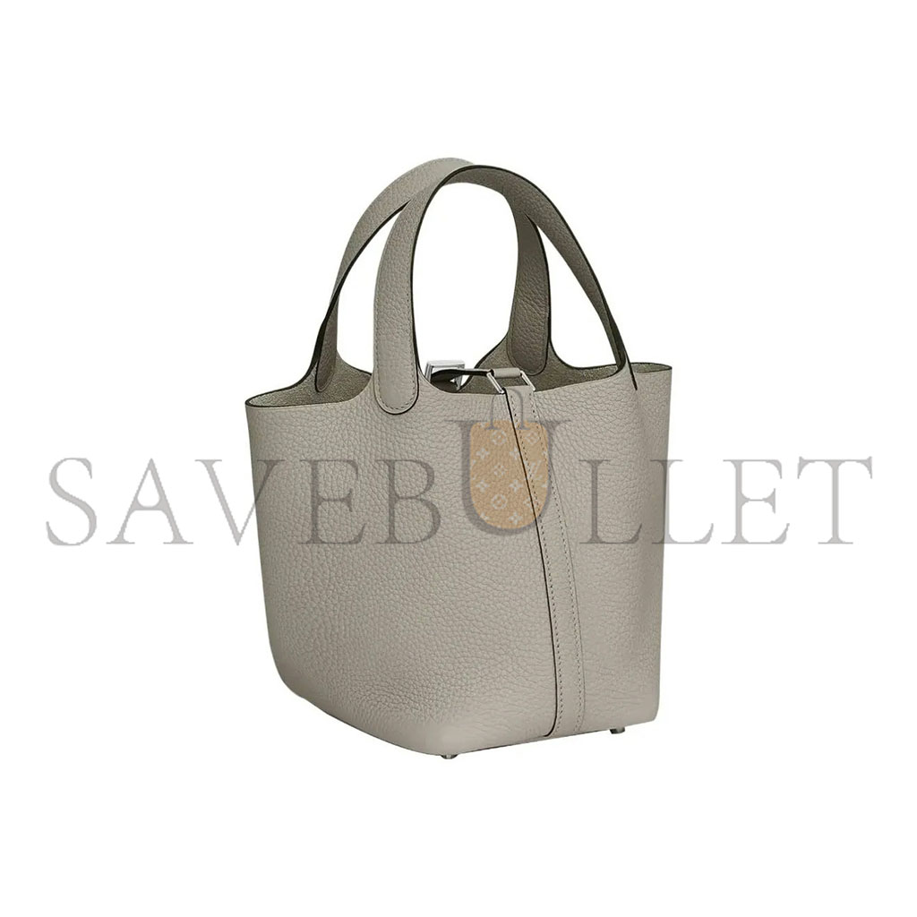 H**mes picotin lock 18 taurillon clemence h056289ck8l (18*18*13cm)